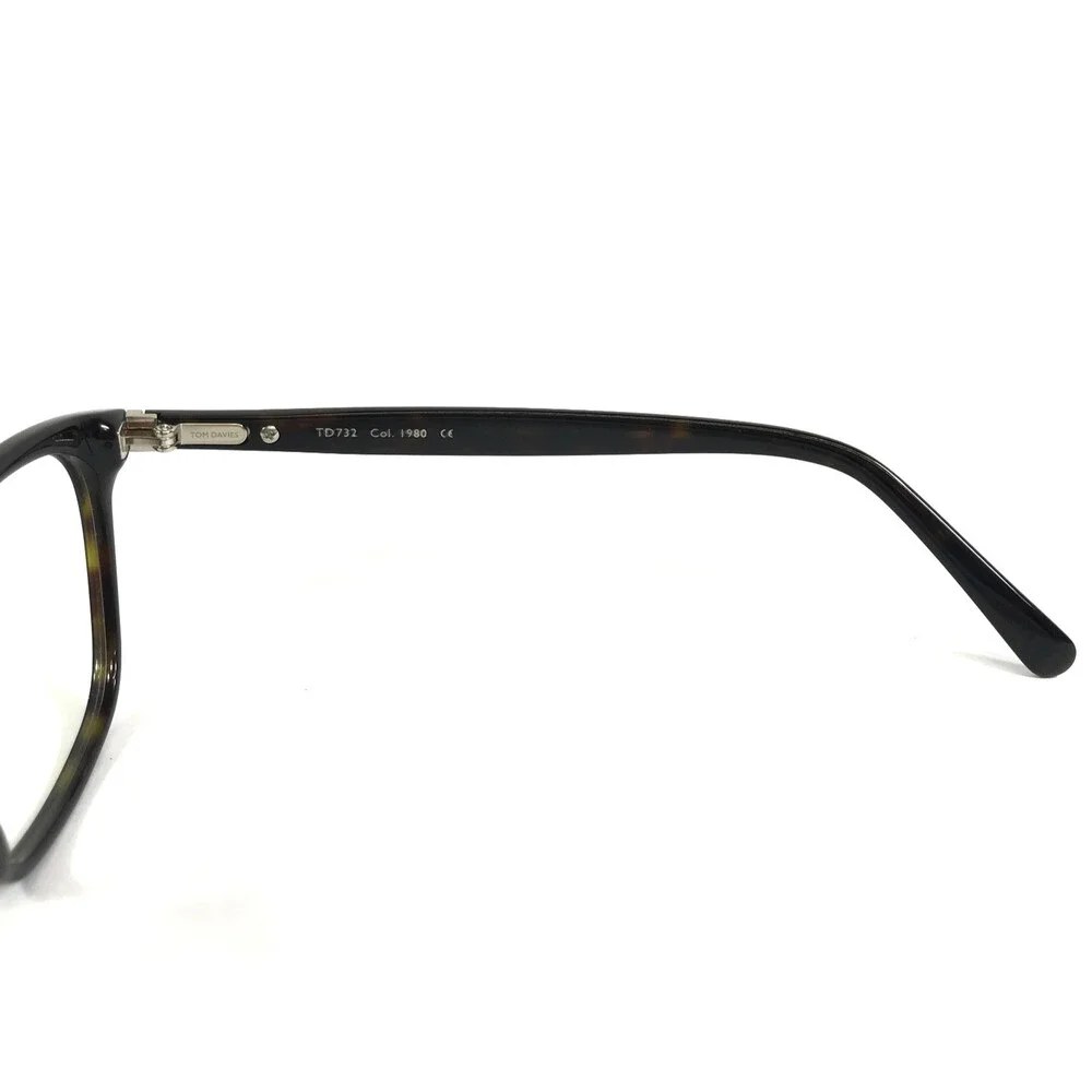 Tom Davies Eyeglasses Frames TD732 Col. 1980 Brown Tortoise Cat Eye 53-15-140